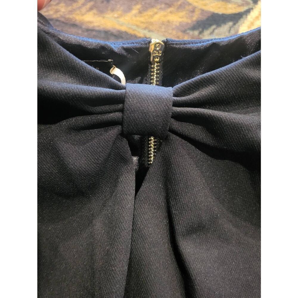 NWOT Ted Baker Kezzia Dress Women's 10 Navy Blue Bow Cutout Sheath Bodycon Ponte - Picture 7 of 7